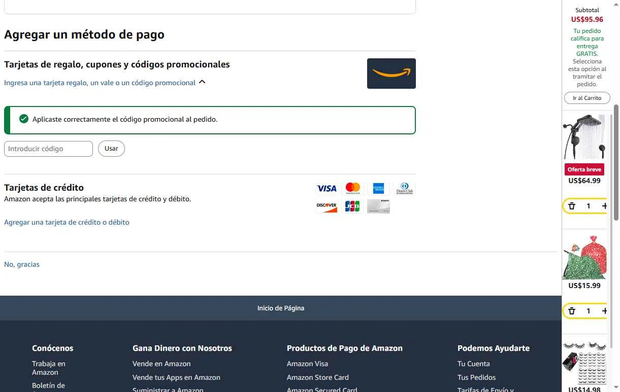 Amazon Prime checkout page showing Amazon Prime promo code box | Screenshot taken by SimplyCodes community member on Aug 11, 2025
