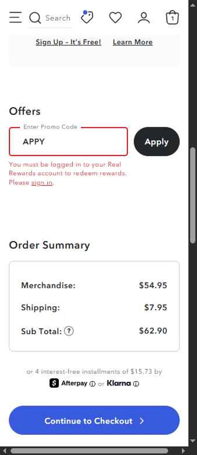 American Eagle checkout page showing American Eagle promo code box | Screenshot taken by SimplyCodes community member on Aug 11, 2025