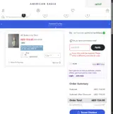 American Eagle AE coupon verification screenshot