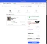 American Eagle AE coupon verification screenshot
