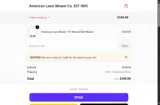 American Lawn Mower coupon verification screenshot
