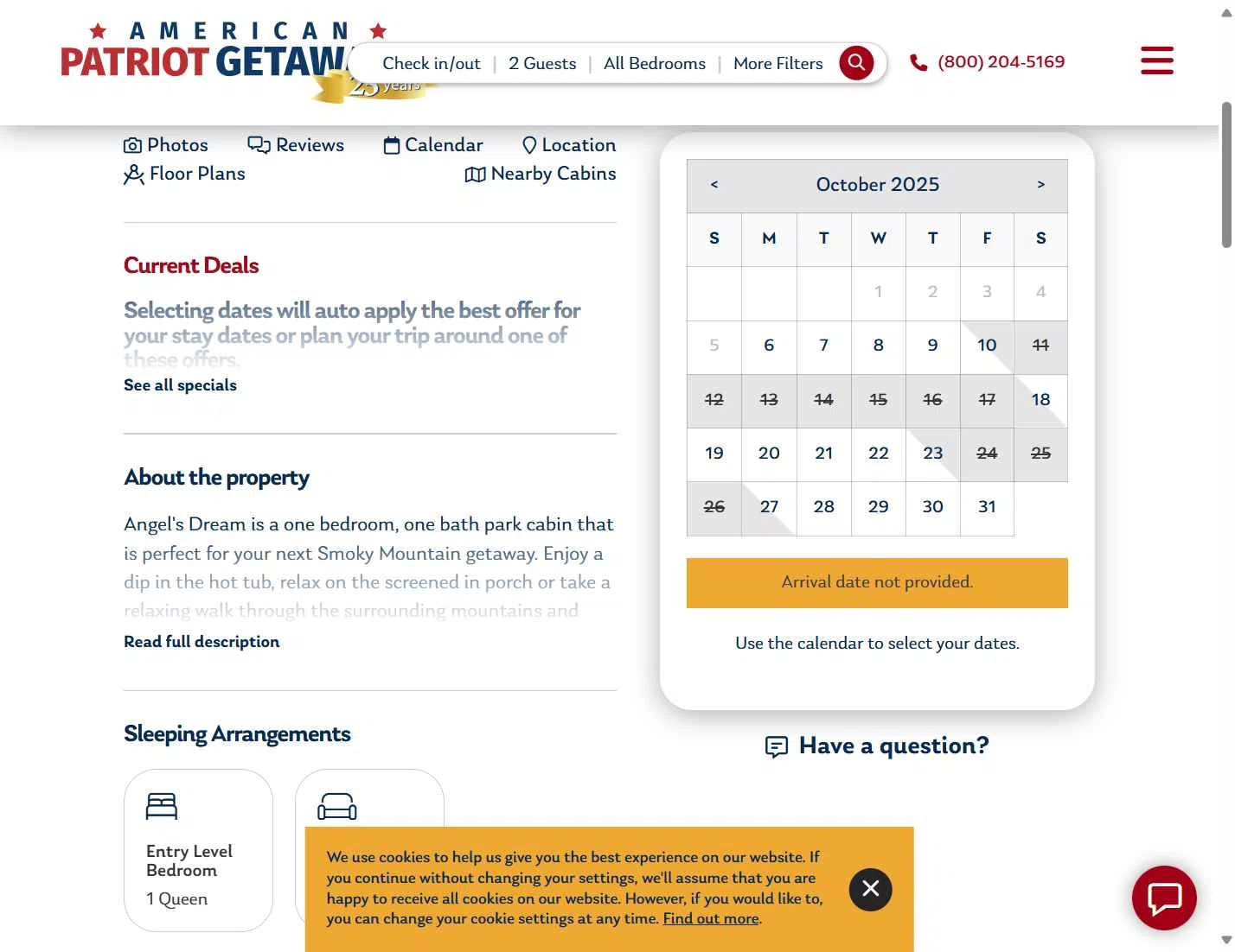 American Patriot Getaways checkout page showing American Patriot Getaways promo code box | Screenshot taken by SimplyCodes community member on Oct 6, 2025