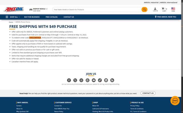 AMSOIL Promo Codes (1 Verified) - 10% Off w/Code Oct 2025