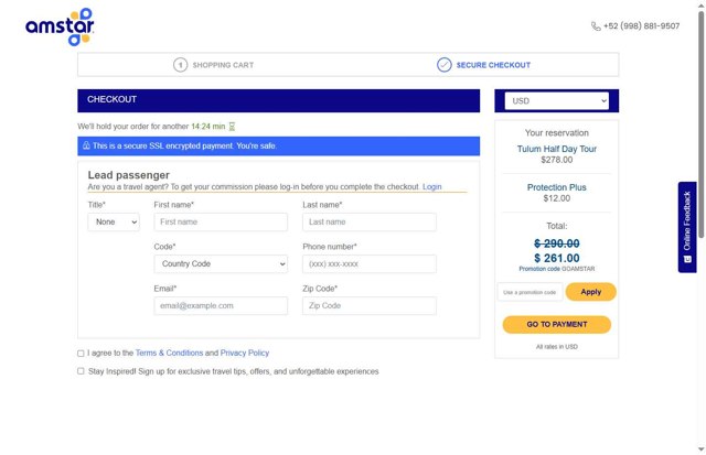 Amstar checkout page showing Amstar promo code box | Screenshot taken by SimplyCodes community member on Aug 21, 2025