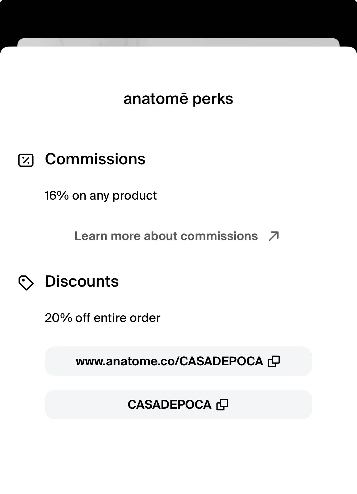 Anatome promo code screenshot showing code CASADEPOCA applied at Anatome checkout page. Uploaded by SimplyCodes community member Home2Decorate on Sep 21, 2025