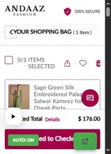 Andaaz Fashion US coupon verification screenshot