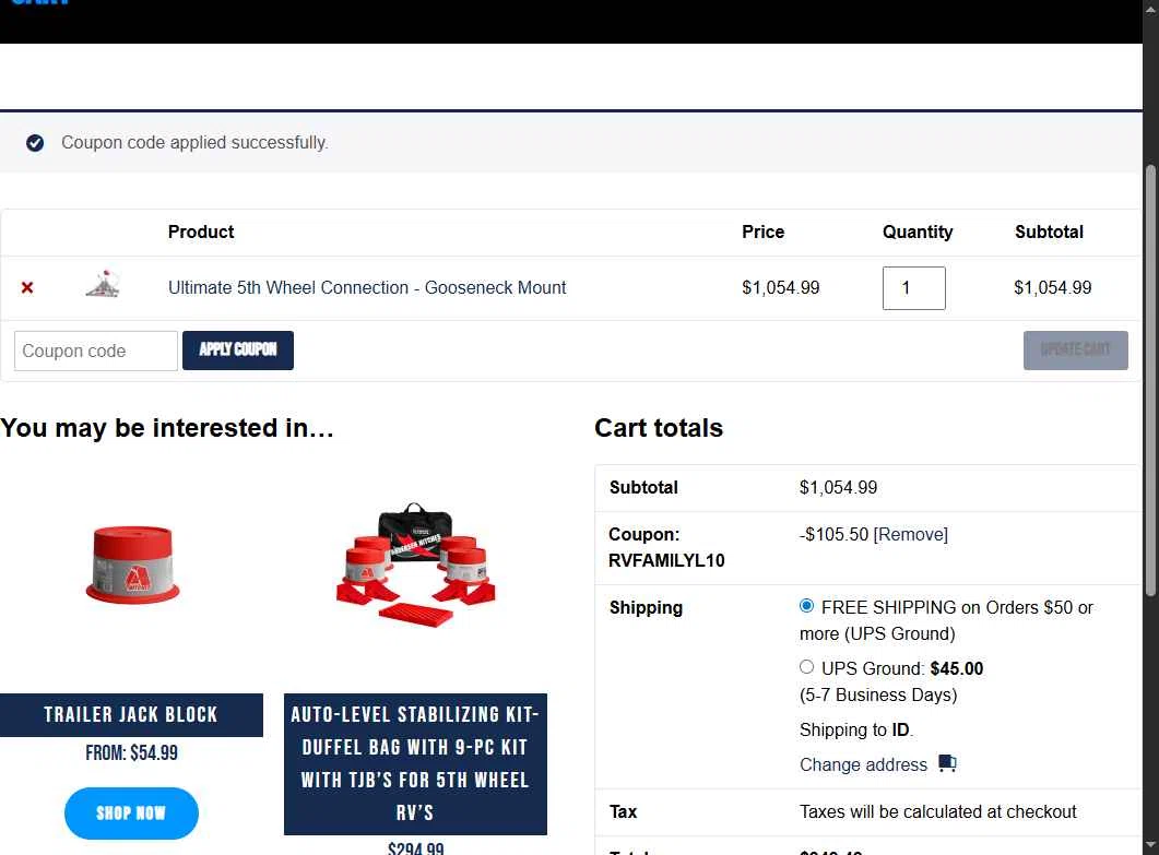 Andersen checkout page showing Andersen discount code box | Screenshot taken by SimplyCodes community member on Jul 1, 2025