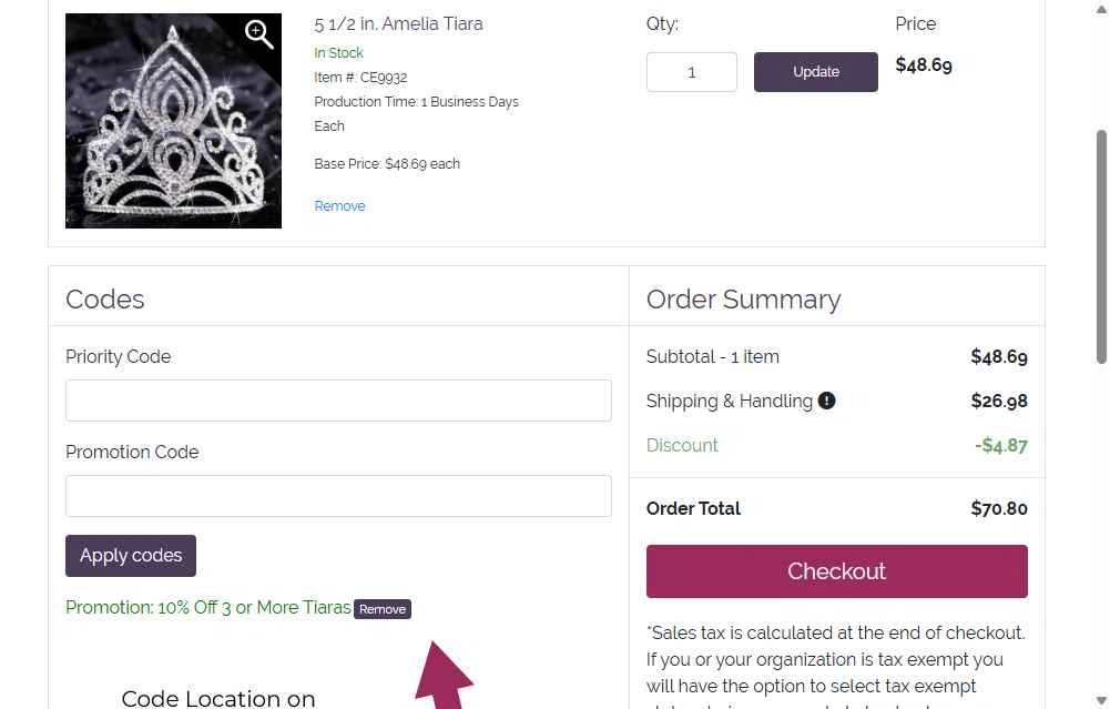 Anderson's checkout page showing Anderson's coupon code box | Screenshot taken by SimplyCodes community member on Oct 21, 2025