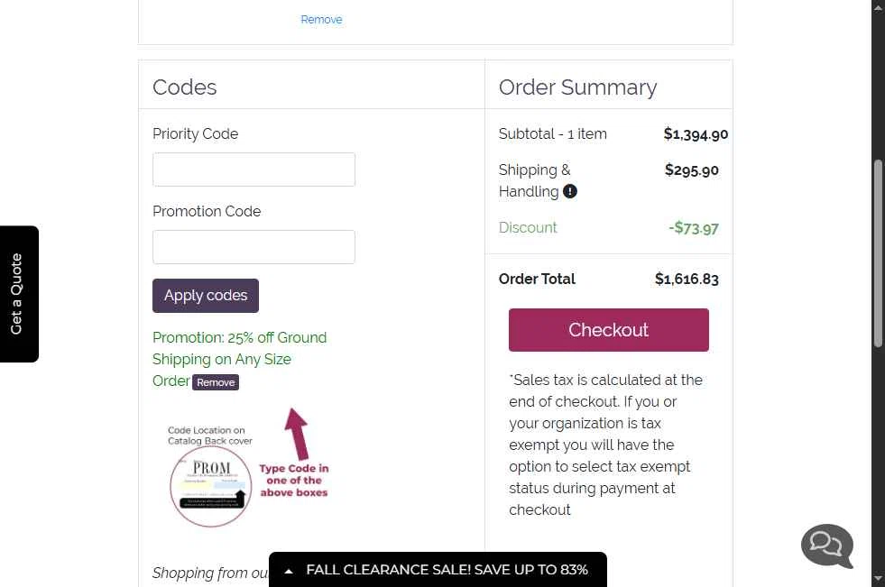 Anderson's checkout page showing Anderson's coupon code box | Screenshot taken by SimplyCodes community member on Oct 20, 2025