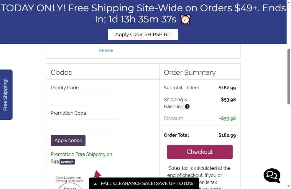 Anderson's checkout page showing Anderson's coupon code box | Screenshot taken by SimplyCodes community member on Oct 2, 2025