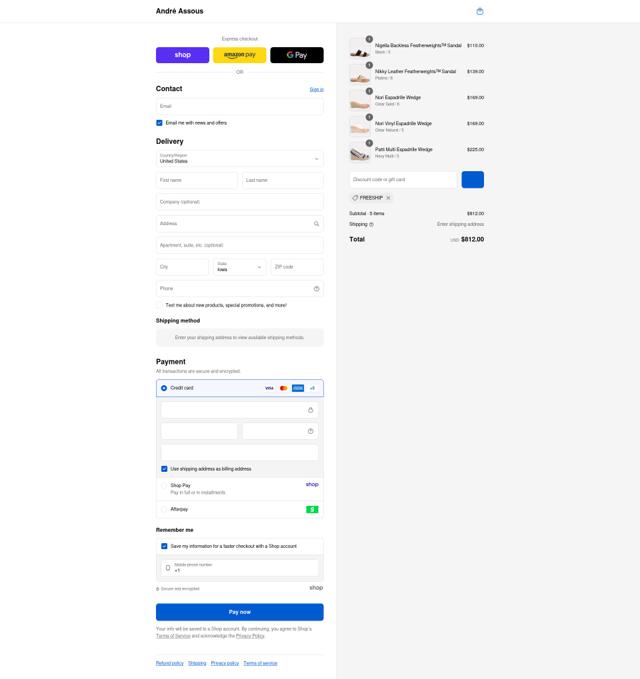 André Assous checkout page showing André Assous promo code box | Screenshot taken by SimplyCodes community member on Sep 12, 2025