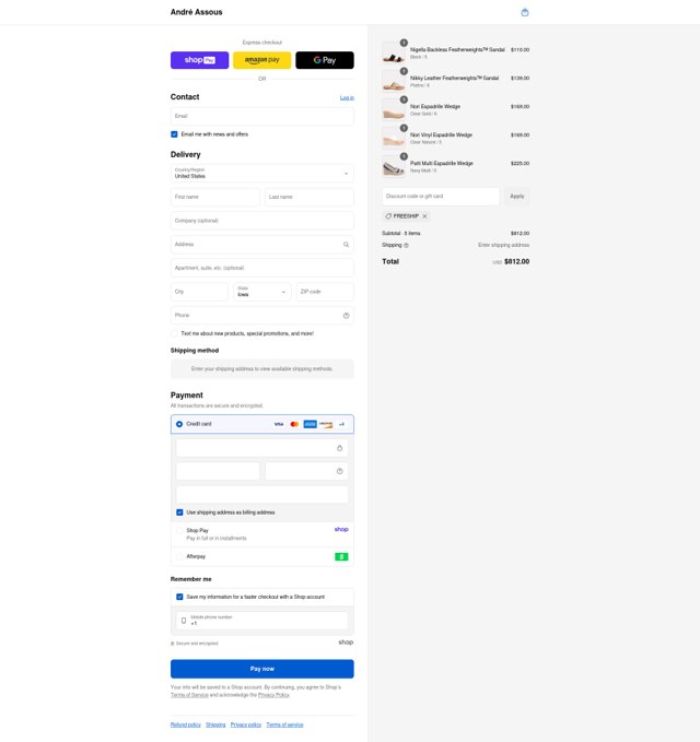 André Assous checkout page showing André Assous promo code box | Screenshot taken by SimplyCodes community member on Aug 26, 2025