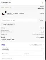 Androo's Art coupon verification screenshot