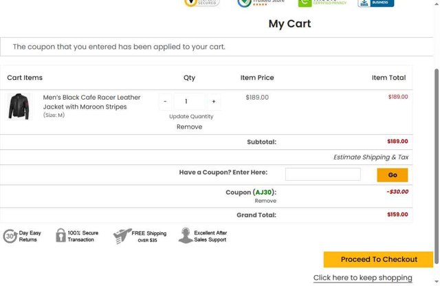Angel Jackets checkout page showing Angel Jackets coupon code box | Screenshot taken by SimplyCodes community member on Jul 22, 2025