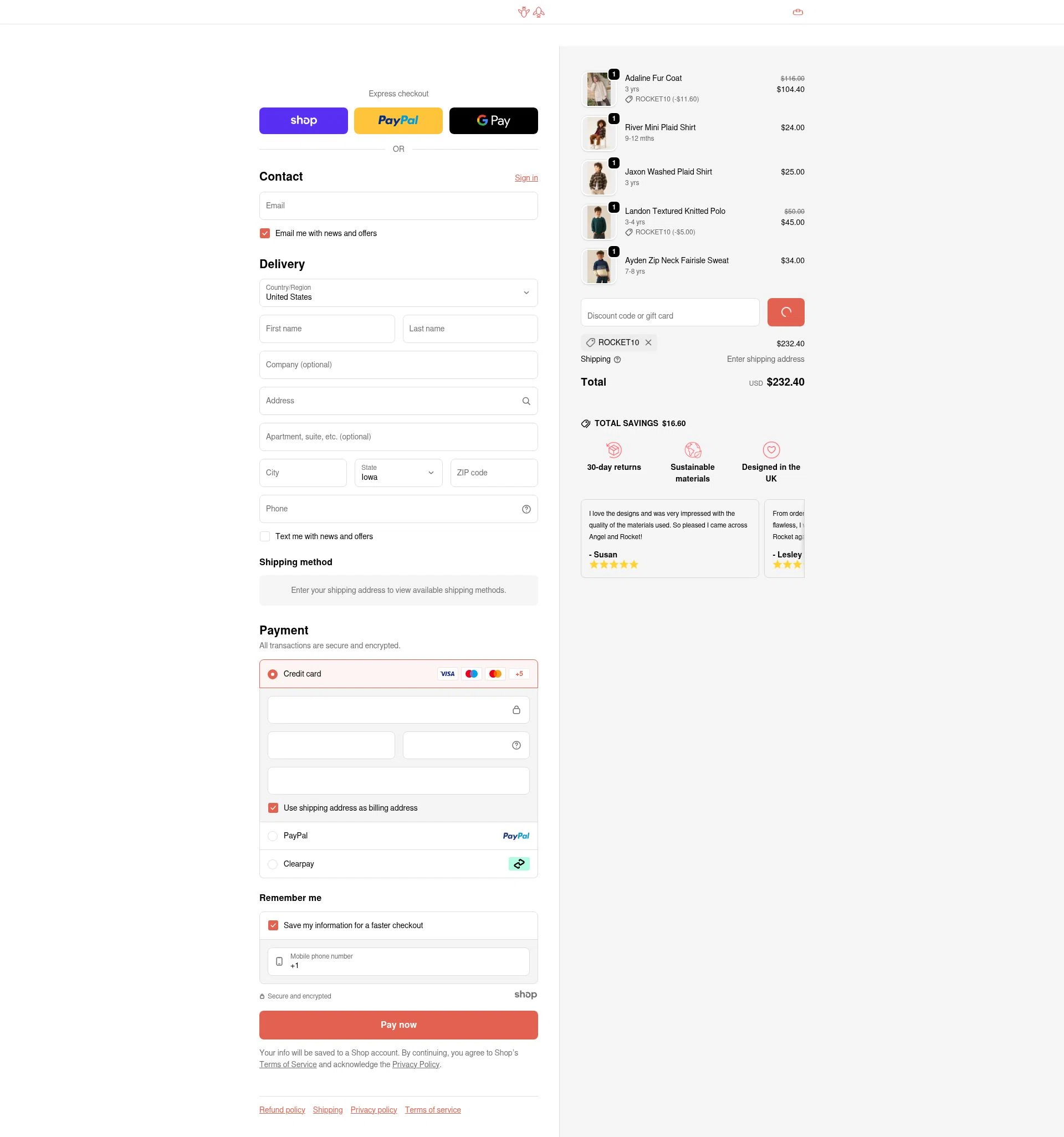 Angel & Rocket checkout page showing Angel & Rocket promo code box | Screenshot taken by SimplyCodes community member on Jan 1, 2026
