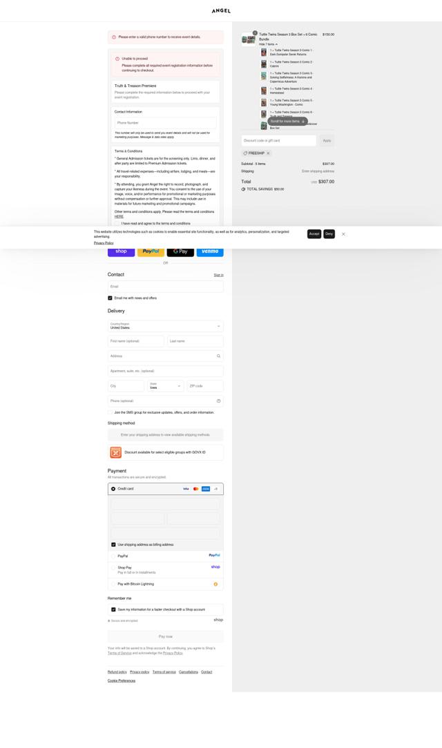 Angel Studios checkout page showing Angel Studios promo code box | Screenshot taken by SimplyCodes community member on Sep 11, 2025