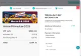 Anime Milwaukee coupon verification screenshot