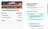 Anime Milwaukee coupon verification screenshot