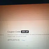AFFILIATE30 coupon verification screenshot