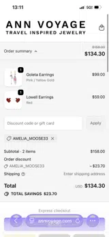 AMELIA_MOOSE33 coupon verification screenshot