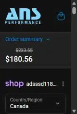 ANS Performance coupon verification screenshot