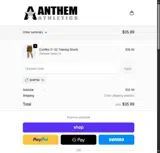 Anthem Athletics coupon verification screenshot