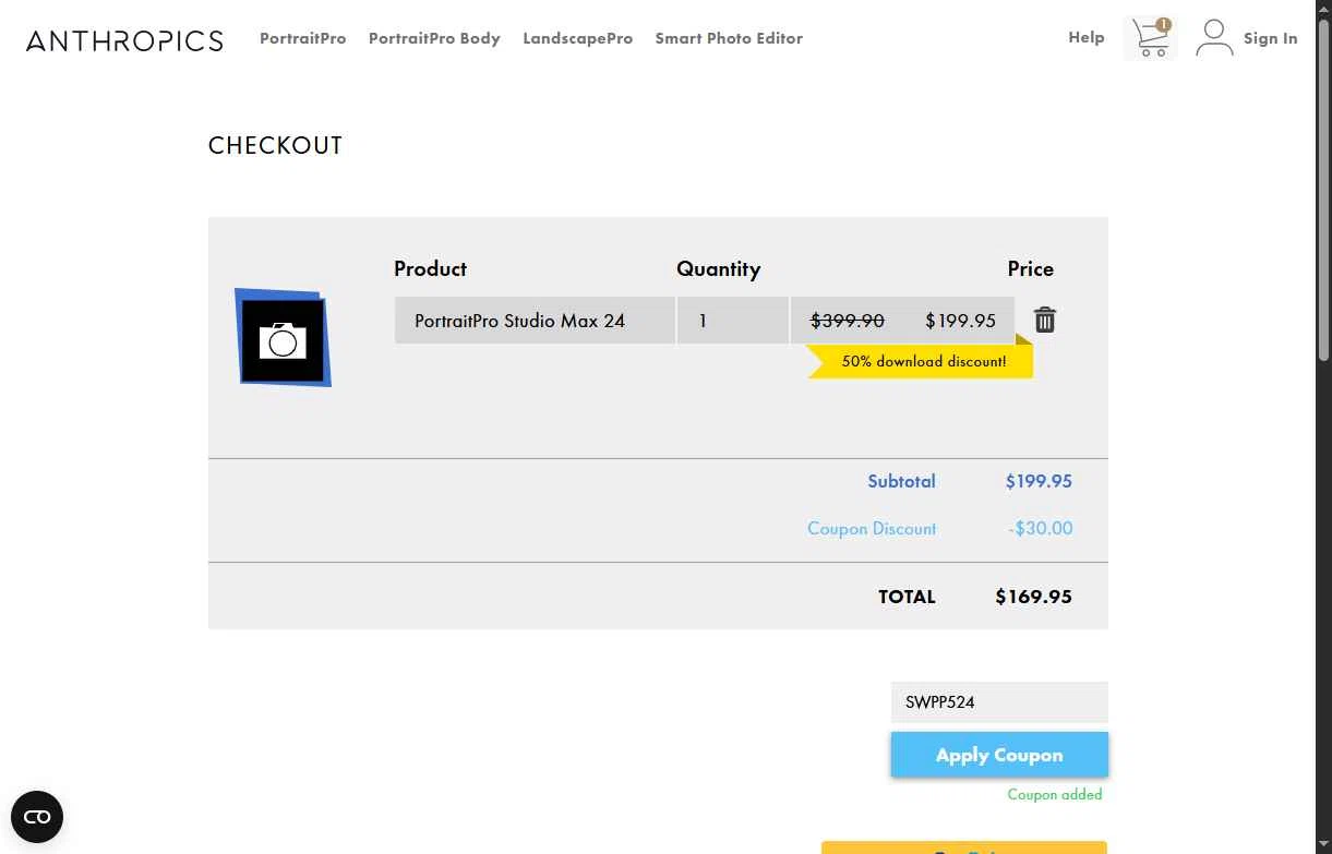 Anthropics checkout page showing Anthropics discount code box | Screenshot taken by SimplyCodes community member on Oct 9, 2025