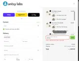 Antsy Labs coupon verification screenshot