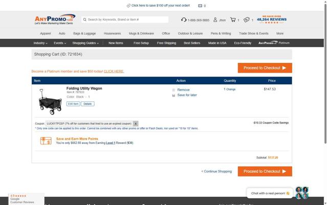 Any Promo checkout page showing Any Promo coupon code box | Screenshot taken by SimplyCodes community member on Aug 22, 2025