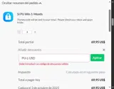 PU-L-USD coupon verification screenshot