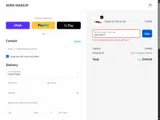 AORA MAKEUP coupon verification screenshot