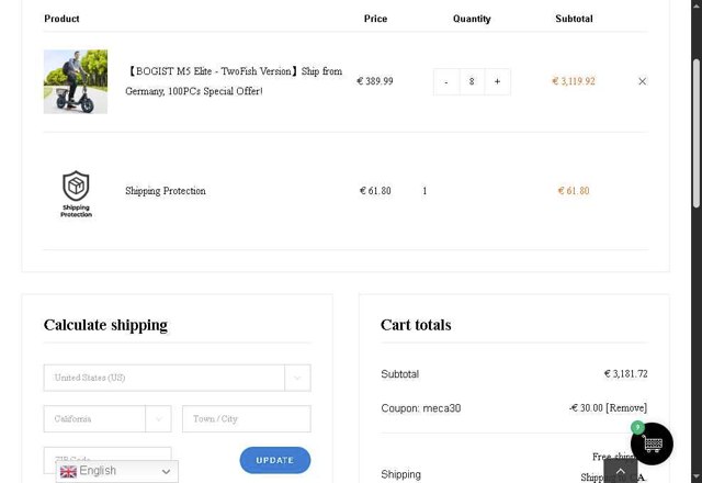 Aovo Store checkout page showing Aovo Store promo code box | Screenshot taken by SimplyCodes community member on Sep 3, 2025