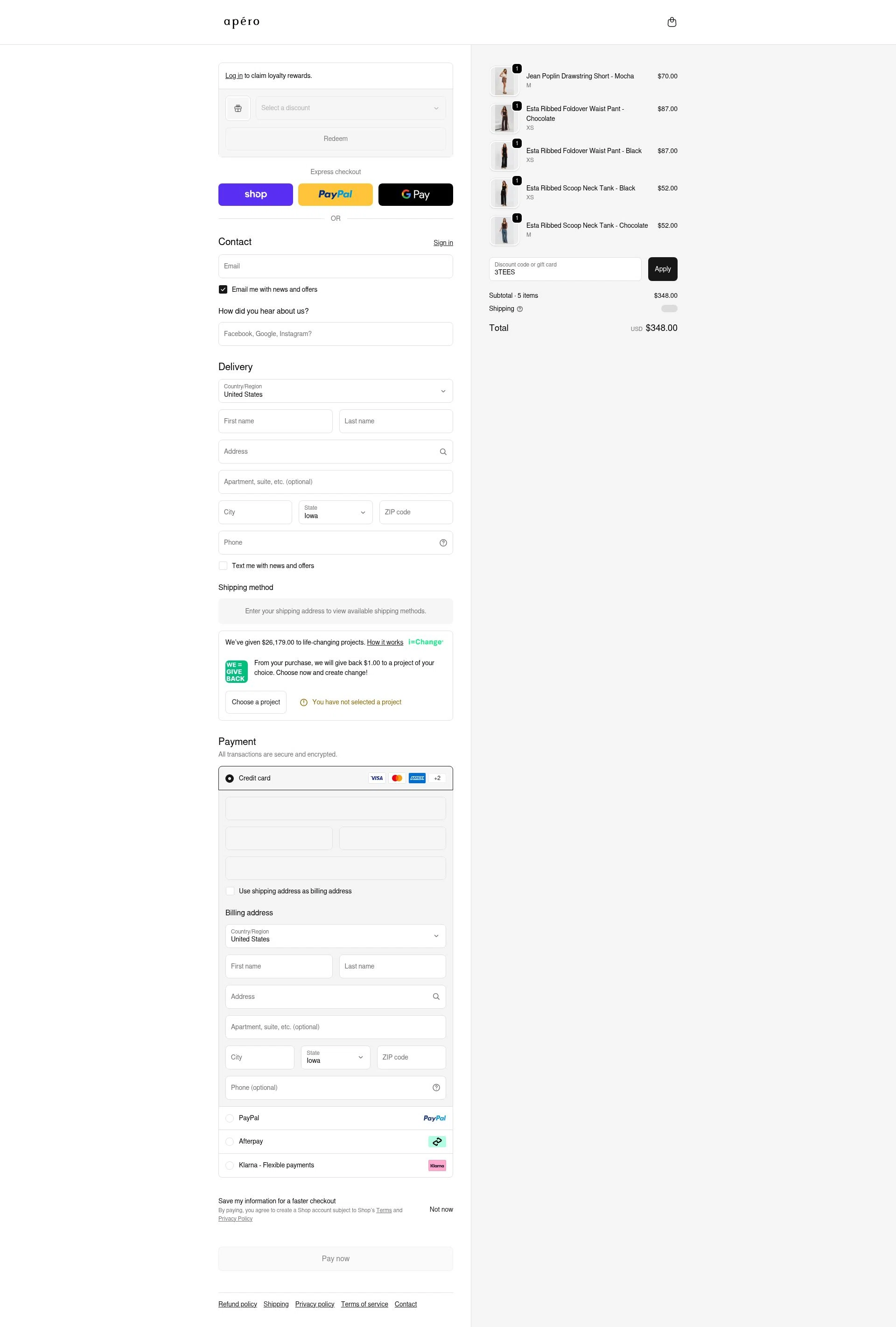 Apero Label checkout page showing Apero Label discount code box | Screenshot taken by SimplyCodes community member on Feb 17, 2026