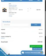 Apex Lighting coupon verification screenshot