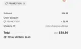 PROMOTION coupon verification screenshot