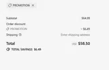 PROMOTION coupon verification screenshot