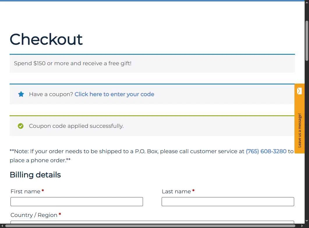 Apologia checkout page showing Apologia coupon code box | Screenshot taken by SimplyCodes community member on Dec 19, 2025