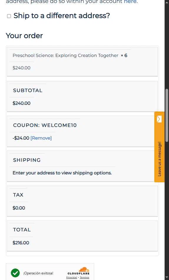 Apologia checkout page showing Apologia coupon code box | Screenshot taken by SimplyCodes community member on Nov 20, 2025