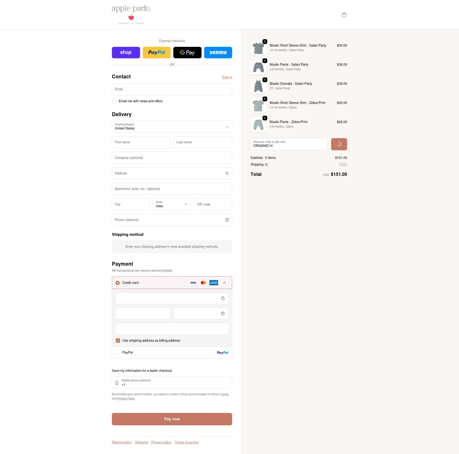 Apple Park checkout page showing Apple Park discount code box | Screenshot taken by SimplyCodes community member on Feb 3, 2026