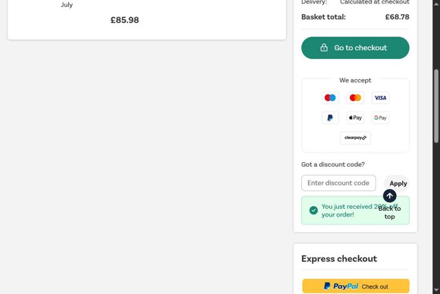 Appliances Direct UK checkout page showing Appliances Direct UK discount code box | Screenshot taken by SimplyCodes community member on Jul 12, 2025