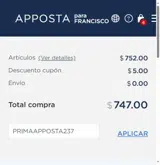PRIMAAPPOSTA237 coupon verification screenshot