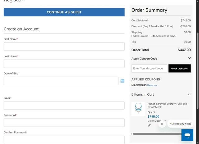 ApriaDirect checkout page showing ApriaDirect promo code box | Screenshot taken by SimplyCodes community member on Sep 7, 2025
