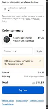 LUIS coupon verification screenshot