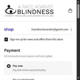 A Race Against Blindness coupon verification screenshot