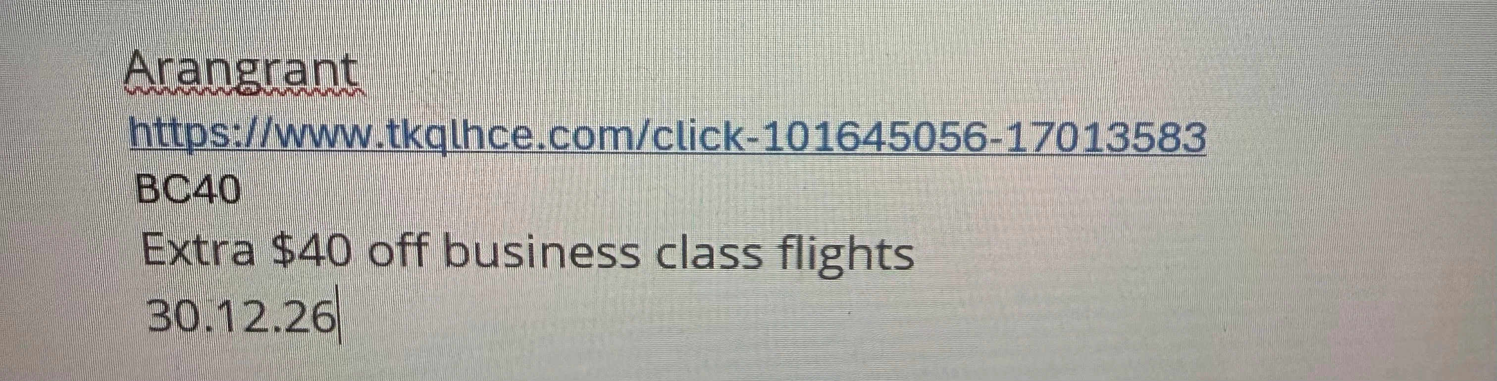 Arangrant.com promo code screenshot showing code BC40 applied at Arangrant.com checkout page. Uploaded by SimplyCodes community member Earnfluential on Feb 16, 2026