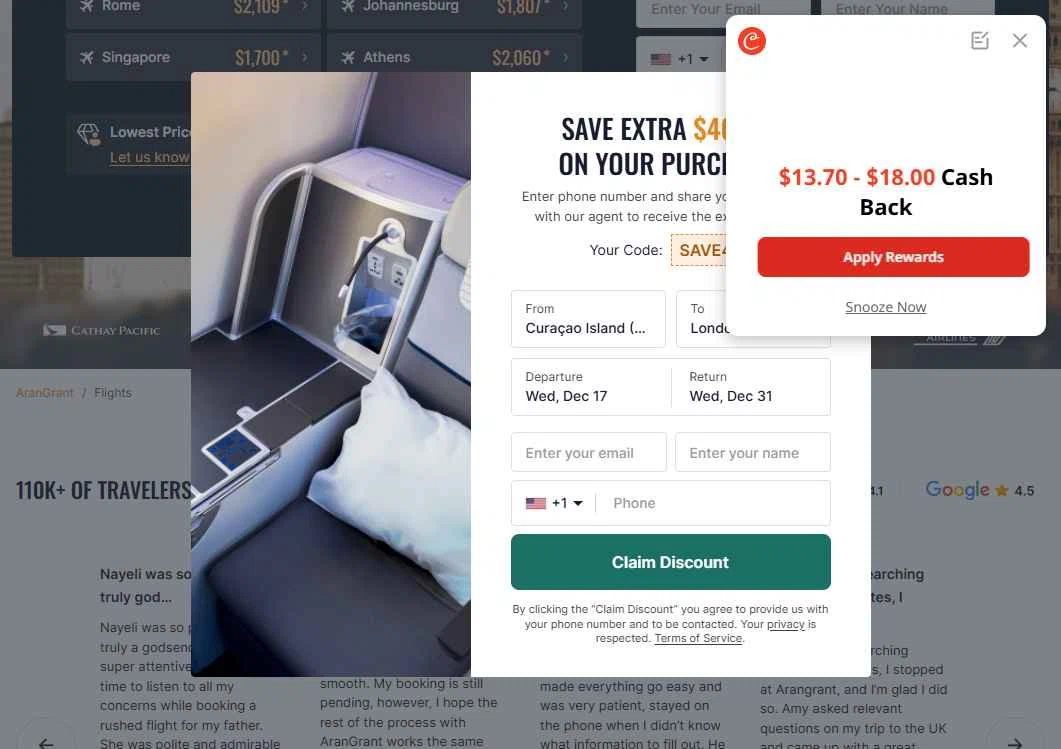 Arangrant.com checkout page showing Arangrant.com promo code box | Screenshot taken by SimplyCodes community member on Oct 18, 2025
