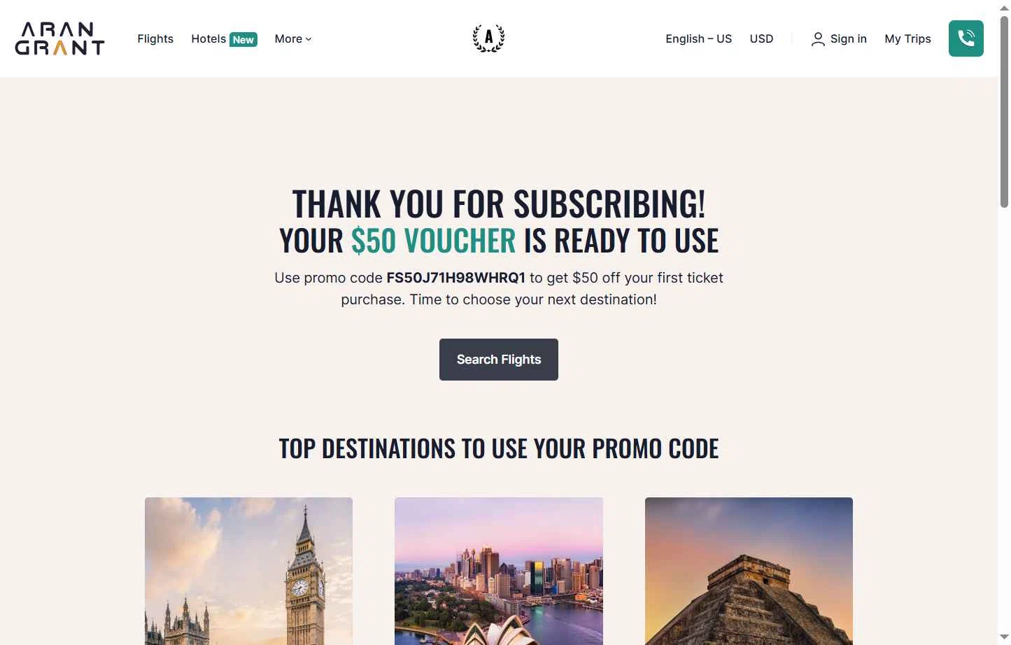Arangrant.com checkout page showing Arangrant.com promo code box | Screenshot taken by SimplyCodes community member on Nov 5, 2025
