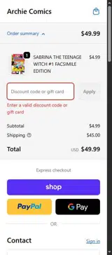 LOVE coupon verification screenshot