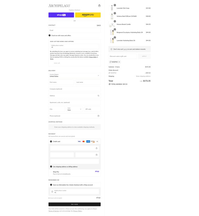 Archipelago checkout page showing Archipelago promo code box | Screenshot taken by SimplyCodes community member on Aug 21, 2025