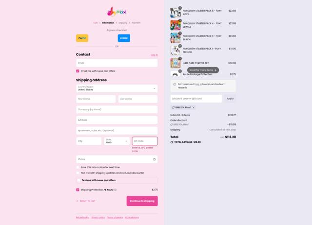 Arctic Fox checkout page showing Arctic Fox discount code box | Screenshot taken by SimplyCodes community member on Sep 2, 2025